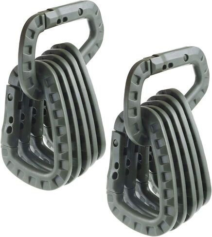 12 Pack Tactical Carabiners Keychain D Rings Spring Snap Gear Clip Utility Hooks Backpack Hanging Buckle Travelling for Camping in Kuwait