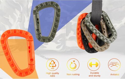 12 Pack Tactical Carabiners Keychain D Rings Spring Snap Gear Clip Utility Hooks Backpack Hanging Buckle Travelling for Camping in Kuwait