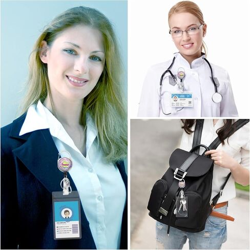 3 قطع مضحكة من سلة المهملات على بكرة شارة الحريق قابلة للسحب شديدة التحمل مع مشبك حلقة دوار 360 درجة، حامل شارة تعريف لطيف قابل للسحب، حامل بطاقة هوية للمعلم والممرضة، مشبك شارة اسم سلسلة مفاتيح قابلة للسحب in Saudi Arabia