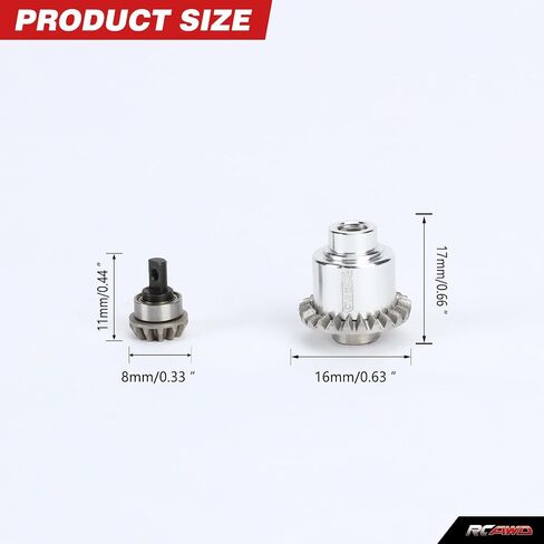 RCAWD 100% Durability Upgrades Differential Transmissions Set & Main Input Gears for TRX4M FMS FCX24 Power Wagon, Smasher,Lemur, K5 Blazer & FCX18 LC80 Land Cruiser 80 1/24 1/18 Part Red in Saudi Arabia