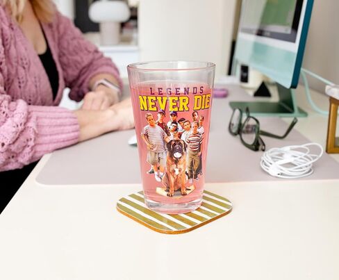 نظارات Sandlot Legends and Smalls Pint، مجموعة من 2 | قدح البيرة للمشروبات الكحولية ومشروبات الحانة | كل منها يحمل 16 أونصة in Saudi Arabia