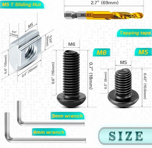 ترقية 8 قطع مكعب دعامة زاوية من سلسلة 2020 باللون الأسود (20 × 20 × 20 مم)، تتضمن 24 قطعة M5 ومسامير M6 وصواميل انزلاقية، 1 قطعة صنبور M6، 1 قطعة مفتاح ربط 3 مم و4 مم للفتحة 6 مم 20S ملحقات قضبان الألومنيوم in Kuwait