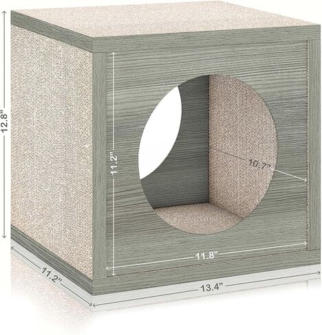 Way Basics Premium Cube Cat Scratcher Lounge - امسح ولعب zBoard يدوم لفترة أطول 5 مرات in Kuwait