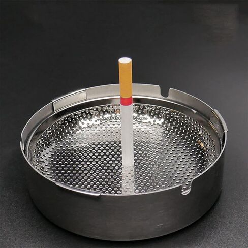 Outdoor Ashtrays for Cigarettes Patio with Filter Ash Tray Sets for Weed Metal Windproof Smokeless Large Ashtray for Home,Office,Indoor,Parties in Kuwait