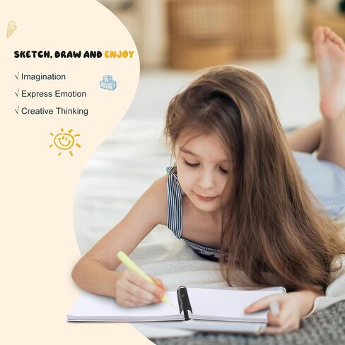 Bibiage Sketch Book for Kids Ages 6 7 8 9 10 11 12, 9 x 9 Inch Spiral Drawing Pad for Kids to Write Stories, Hardcover Sketch Pad Kit Gift for Boys and Girls 6-8 in Saudi Arabia
