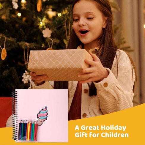 Bibiage Sketch Book for Kids Ages 6 7 8 9 10 11 12, 9 x 9 Inch Spiral Drawing Pad for Kids to Write Stories, Hardcover Sketch Pad Kit Gift for Boys and Girls 6-8 in Saudi Arabia