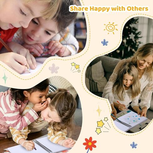 Bibiage Sketch Book for Kids Ages 6 7 8 9 10 11 12, 9 x 9 Inch Spiral Drawing Pad for Kids to Write Stories, Hardcover Sketch Pad Kit Gift for Boys and Girls 6-8 in Saudi Arabia