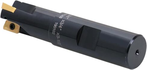 Accusize Industrial Tools 3/4'' Cutting Diameter 90 Deg Square Shoulder Indexable End Mill Plus 13 Pcs Apkt11t308 Carbide Inserts in Saudi Arabia