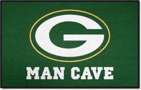 FANMATS 14305 Green Bay Packers Man Cave Starter Mat Accent Rug - 19in. x 30in. | Sports Fan Home Decor Rug and Tailgating Mat in Saudi Arabia