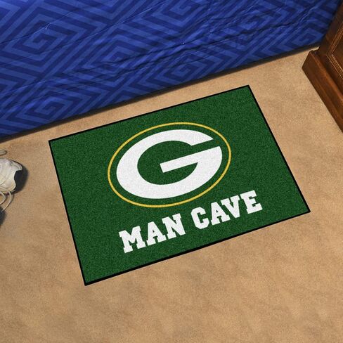 FANMATS 14305 Green Bay Packers Man Cave Starter Mat Accent Rug - 19in. x 30in. | Sports Fan Home Decor Rug and Tailgating Mat in Saudi Arabia