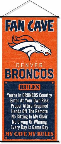 Denver Broncos Man Cave Fan Banner Wall Door Scroll in Saudi Arabia
