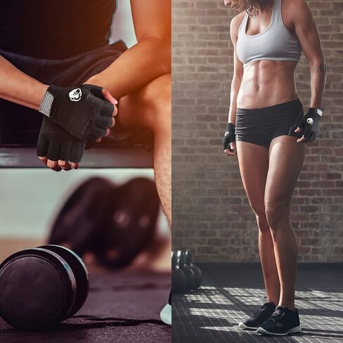 قفازات التمرين من فيتسبوت للرجال والنساء، قفازات رياضية قابلة للتنفس للتدريب، رفع الأثقال، اللياقة البدنية، ركوب الدراجات، التجديف، السحب، التمرين، حماية كاملة لراحة اليد in Kuwait