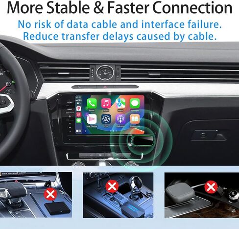 BAORCE Apple CarPlay Wireless Adapter, Version 4.0 Wireless CarPlay Adapter for iPhone, Only for Cars with OEM Wired CarPlay, USB Type A in Saudi Arabia