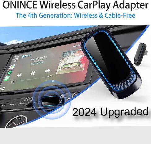 BAORCE Apple CarPlay Wireless Adapter, Version 4.0 Wireless CarPlay Adapter for iPhone, Only for Cars with OEM Wired CarPlay, USB Type A in Saudi Arabia