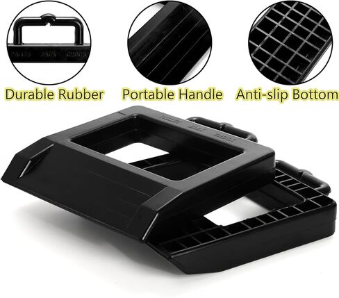 Yesland 2 Pack Rubber Pallet Jack Chock, 14.2 x 11.5 x 2 Inch Heavy Duty Pallet Truck Stopper Black Wheel Stop Chock for Truck Pallet Jack in Saudi Arabia