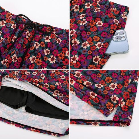 تنانير جاك سميث الرياضية النسائية بطول الركبة، تنانير الجولف المطبوعة، تنانير التنس مع جيوب، تنانير السفر الصيفية 3XL in Kuwait