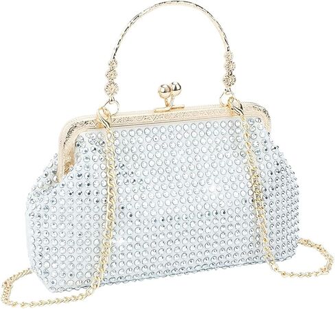 حقيبة سهرة سباركلي للسهرة للنساء محفظة بمقبض 2way حقيبة ترتر لامعة حقائب يد صغيرة مناسبة لحفلات الزفاف in Kuwait