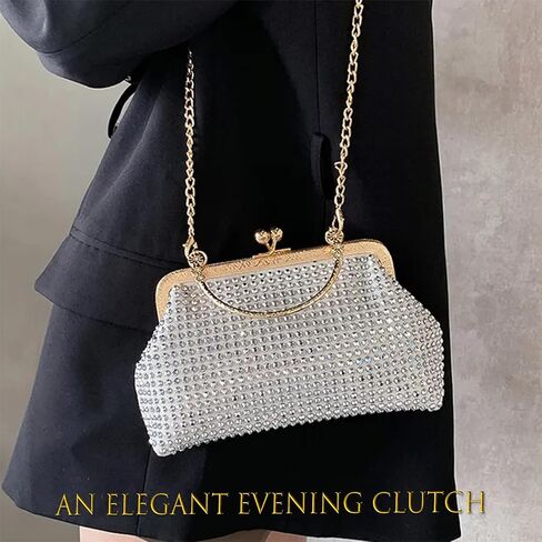 حقيبة سهرة سباركلي للسهرة للنساء محفظة بمقبض 2way حقيبة ترتر لامعة حقائب يد صغيرة مناسبة لحفلات الزفاف in Kuwait