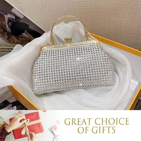 حقيبة سهرة سباركلي للسهرة للنساء محفظة بمقبض 2way حقيبة ترتر لامعة حقائب يد صغيرة مناسبة لحفلات الزفاف in Kuwait