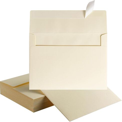 Wishhop 100 حزمة من مظاريف Sage-Green A7 ذاتية اللصق مقاس 5x7 للدعوات، وبطاقات تهنئة مقاس 5x7 in Saudi Arabia