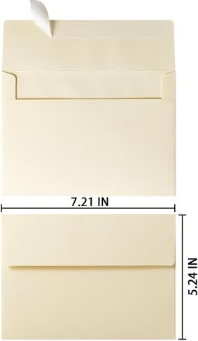 Wishhop 100 حزمة من مظاريف Sage-Green A7 ذاتية اللصق مقاس 5x7 للدعوات، وبطاقات تهنئة مقاس 5x7 in Saudi Arabia