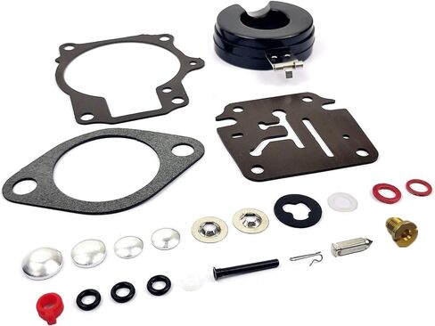 WINGOGO 396701 Carburetor Rebuild Kit with Float Replaces Johnson Evinrude OMC 9.9 15 18 20 25 28 30 35 40 45 48 50 55 60 65 70 75 HP Carb Repair kit Parts Sierra 18-7222 0396701 392061 398729 in Saudi Arabia
