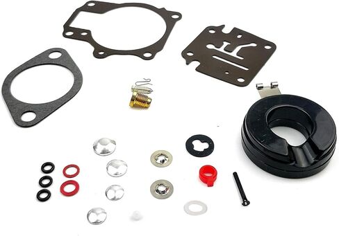 WINGOGO 396701 Carburetor Rebuild Kit with Float Replaces Johnson Evinrude OMC 9.9 15 18 20 25 28 30 35 40 45 48 50 55 60 65 70 75 HP Carb Repair kit Parts Sierra 18-7222 0396701 392061 398729 in Saudi Arabia