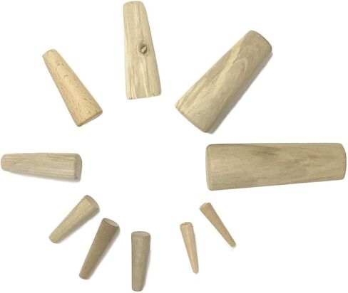 asdmm قارب الطوارئ مجموعات المكونات الخشبية الناعمة، البحرية مدبب مخروطي من خلال بدن استنزاف توقف، متنوعة 1/5 "إلى 1 3/5"، 10 قطع in Kuwait