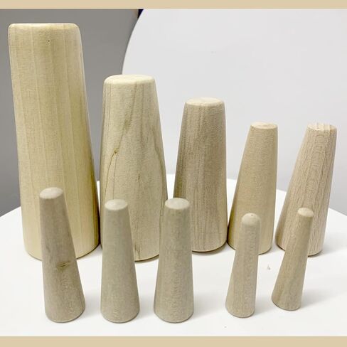 asdmm قارب الطوارئ مجموعات المكونات الخشبية الناعمة، البحرية مدبب مخروطي من خلال بدن استنزاف توقف، متنوعة 1/5 "إلى 1 3/5"، 10 قطع in Kuwait