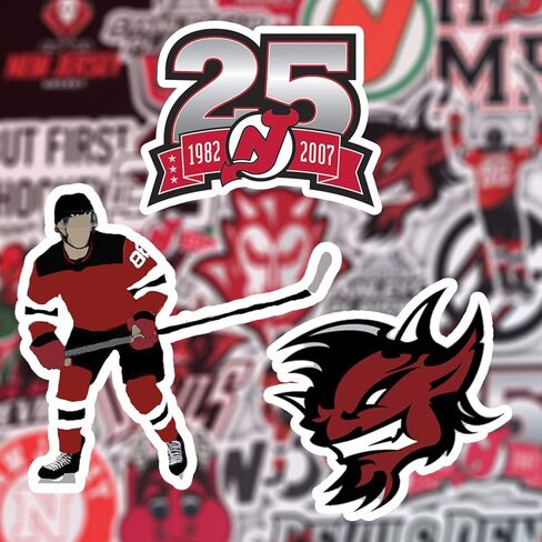 21 PCS Set of New Jerseys Vinyl Devils Stickers Pack New Jerseys Decal Devils 2-2.5 inches in Kuwait