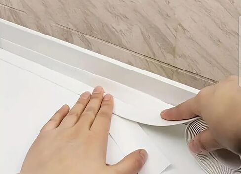 5 Pack, 25FT White Caulk Tape for Bath & Kitchen,Caulking Tape for Bathroom Caulking White Self Adhesive Caulk Strip,tub Surround,Toilet Bowl Stick on Gel,Kitchen Countertop (0.87" x 4.9Ft) in Saudi Arabia