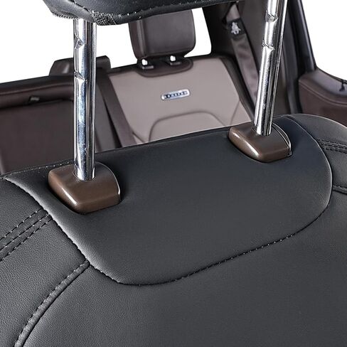 أغطية مقاعد السيارة الأمامية المصنوعة من الجلد الصناعي تناسب Ford F150 2015 2016 2017 2018 2019 2020 2021 2022 2023 2024 و2017-2024 F250 F350 F450 ملحقات أغطية مقاعد السيارات (أسود) in Saudi Arabia