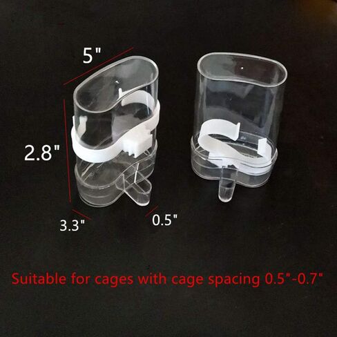 موزع مياه للببغاء مكون من قطعتين، جهاز تغذية الببغاء بدون فوضى، سقاية الببغاء، ملحقات قفص الكوكاتيل، تغذية تلقائية للببغاء والعصافير والطيور الأخرى in Kuwait