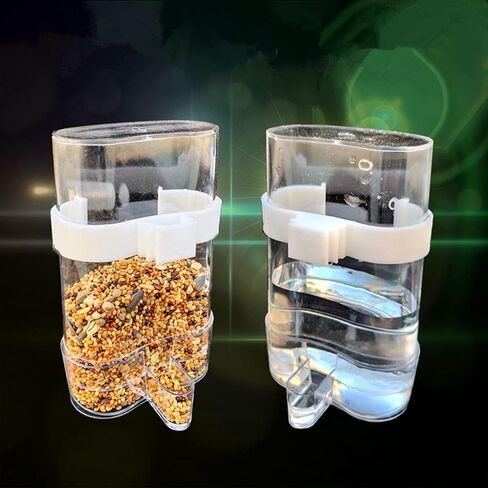 موزع مياه للببغاء مكون من قطعتين، جهاز تغذية الببغاء بدون فوضى، سقاية الببغاء، ملحقات قفص الكوكاتيل، تغذية تلقائية للببغاء والعصافير والطيور الأخرى in Kuwait