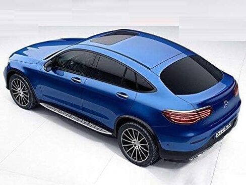 Side Steps Fit for Mercedes Benz GLC Coupe C253 2016-2021 Running Board Nerf Bar Factory Style,black/silver in Saudi Arabia