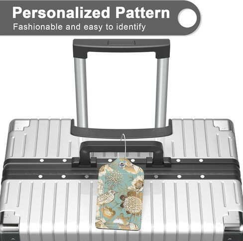 Rimilak 2 Pack PU Leather Luggage Tags for Suitcase, Travel Cruise Luggage Tag with Privacy Flap, Name ID Label and Metal Loop for Women Men Handbag School Bag Backpack, Abstrac Leopard in Kuwait