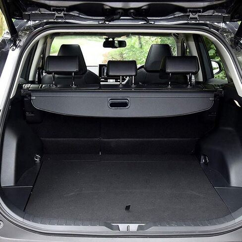 Autoxrun غطاء البضائع استبدال ل 2019 2020 2021 2022 تويوتا RAV4 غطاء صندوق السيارة الخلفي قابل للسحب البضائع الأمن درع أسود in Kuwait