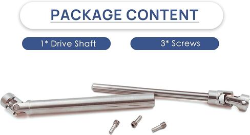 Universal Stainless Steel Drive Shaft Heavy-Duty Driveshafts for Axial SCX10 90046 AXI03007 TRX4 Redcat Gen8 1/10 RC Car Crawler Upgrade 155mm-240mm(1PC) in Kuwait