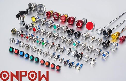 19 ملم ثلاثي الألوان (RGB) حلقة 12 فولت LED مضيئة، مفتاح ضغط من الفولاذ المقاوم للصدأ in Kuwait