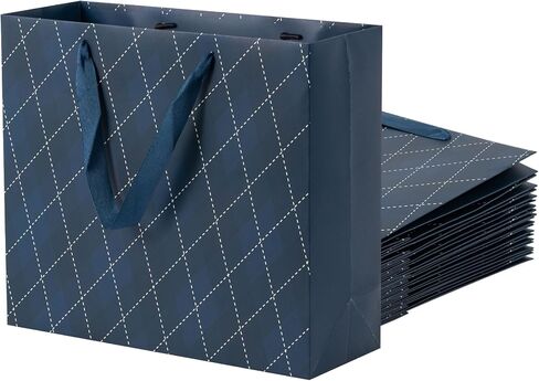 أكياس هدايا Uceoo باللون الأزرق الداكن، 12 عبوة من أكياس الهدايا باللون الأزرق الداكن وأكياس هدايا ورقية زرقاء قابلة لإعادة الاستخدام لاستخدامها في أعياد الميلاد وحفلات استقبال المولود الجديد وحفلات الزفاف والحفلات وهدايا العطلات in Kuwait