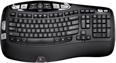 Logitech 920-002555 MK550 2.4 جيجا هرتز لوحة مفاتيح لاسلكية، ماوس - ليزر - USB - محيطي - أسود (متجدد) in Kuwait