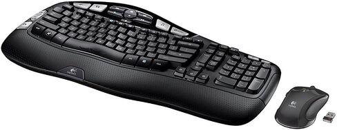 Logitech 920-002555 MK550 2.4 جيجا هرتز لوحة مفاتيح لاسلكية، ماوس - ليزر - USB - محيطي - أسود (متجدد) in Kuwait