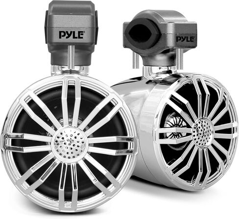 Pyle 3.5" Waterproof Off-Road Speakers - 40W Marine Grade Passive Woofer Sound System Full Range Outdoor Audio Stereo Speaker for Motorcycle, Car, ATV, 4x4, Jeep, Boat, Includes Brackets (Chrome) in Saudi Arabia
