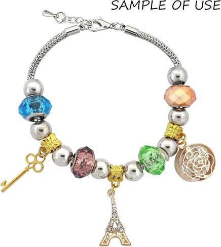 RUBYCA European Charm Bracelet Silver Color Snake Chain Lobster Clasp Jewelry Making 6.3 Inch 5pcs in Saudi Arabia