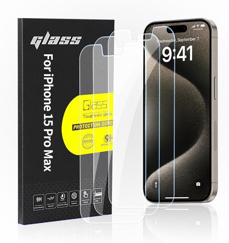 Glass Screen Protector for iPhone 11/XR (6.1"), 3 Pack 9HD Tempered Glass, Case Friendly, Anti Scratch Bubble Free Ultra Resistant in Saudi Arabia