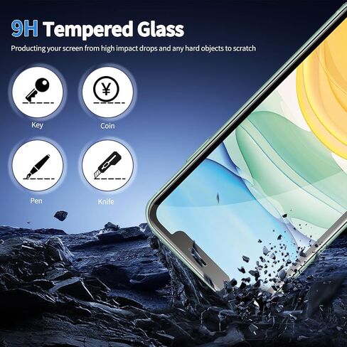 Glass Screen Protector for iPhone 11/XR (6.1"), 3 Pack 9HD Tempered Glass, Case Friendly, Anti Scratch Bubble Free Ultra Resistant in Saudi Arabia