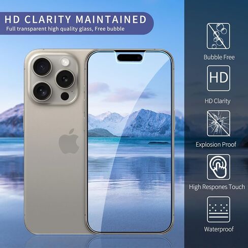 Glass Screen Protector for iPhone 11/XR (6.1"), 3 Pack 9HD Tempered Glass, Case Friendly, Anti Scratch Bubble Free Ultra Resistant in Saudi Arabia