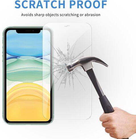 Glass Screen Protector for iPhone 11/XR (6.1"), 3 Pack 9HD Tempered Glass, Case Friendly, Anti Scratch Bubble Free Ultra Resistant in Saudi Arabia