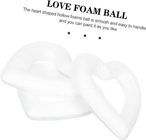 50pcs Polystyrene Arranging Floral White Home Anniversary Molding Wedding Cm Ornaments Valentines Rings Heart-shaped Circle Decorations Mini Shape Foam Holiday for Forms in Saudi Arabia