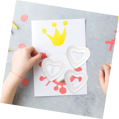 50pcs Polystyrene Arranging Floral White Home Anniversary Molding Wedding Cm Ornaments Valentines Rings Heart-shaped Circle Decorations Mini Shape Foam Holiday for Forms in Saudi Arabia